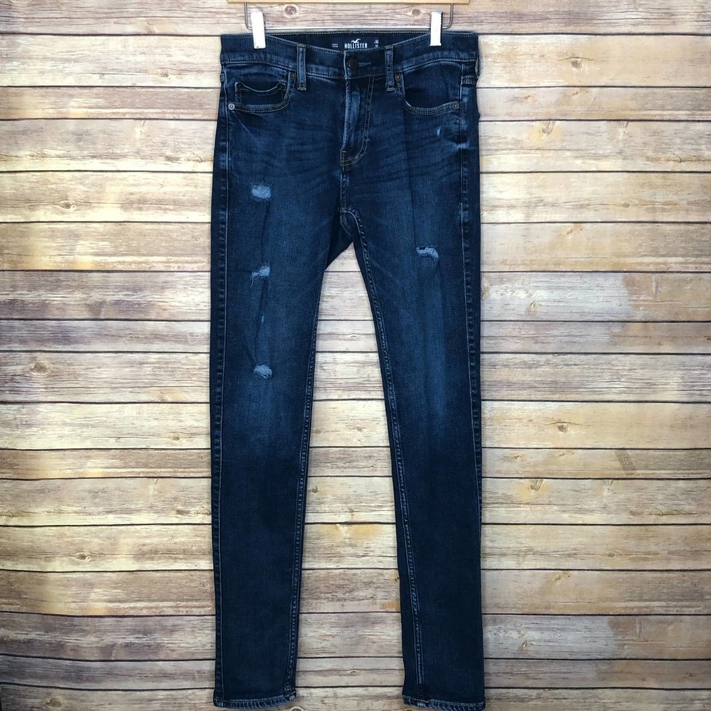 Hollister Stacked Distressed Skinny Jeans